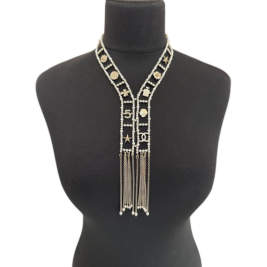 Chanel Pearl & Charm Statement Necklace Pre-owned