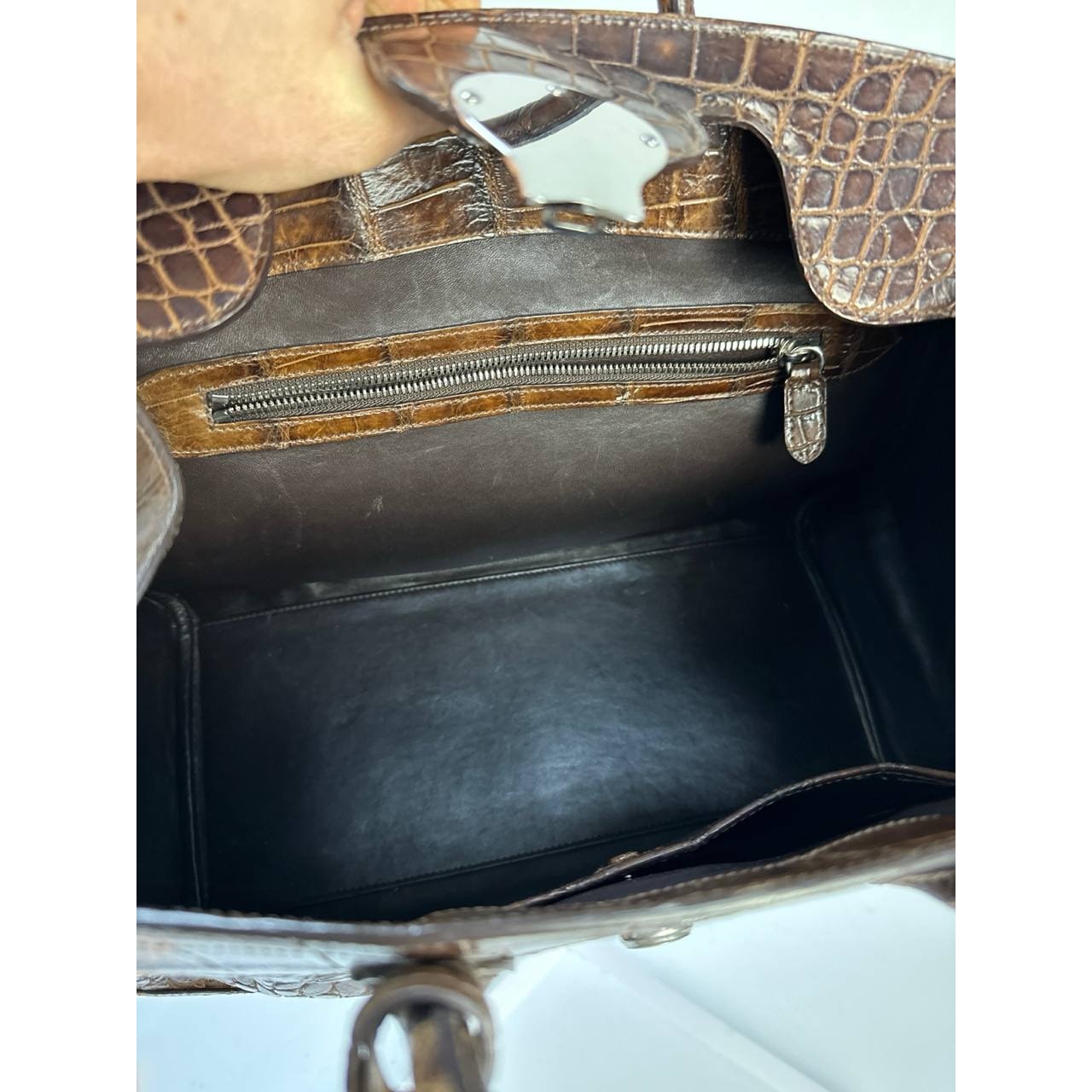 Ralph Lauren Alligator Ricky 33 Top Handle Bag Pre-owned