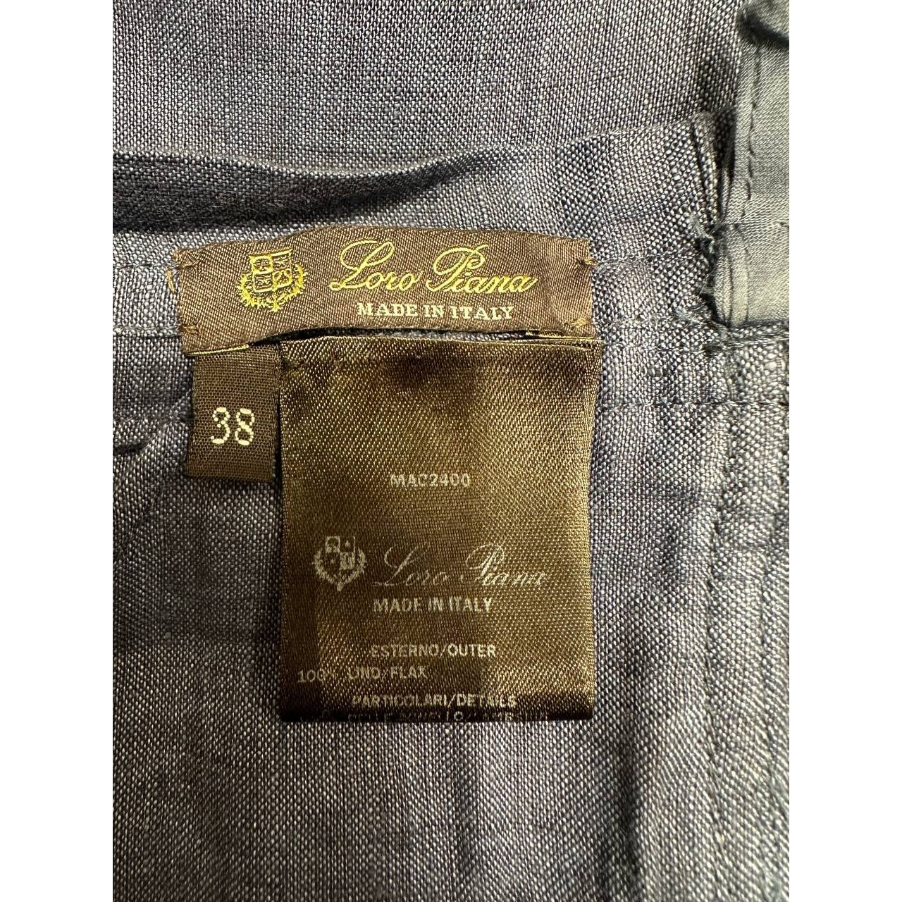 Loro Piana Blue Linen Shirt & Shorts Set - Size 38