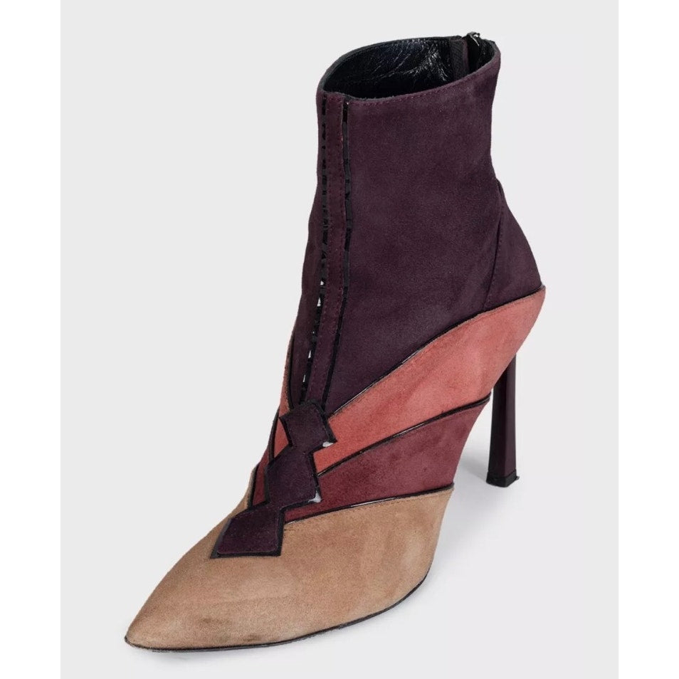 Roberto Cavalli Just Cavalli Multi-Color Suede Ankle Boots EU 40 pre-owned
