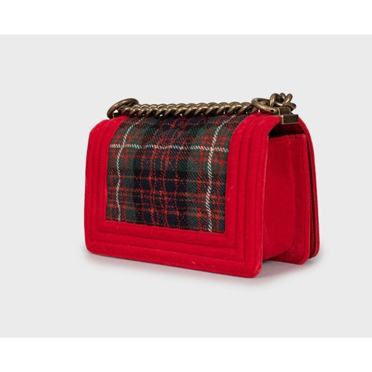 Chanel Paris-Edinburgh Small Tartan Boy Bag Pre-owned