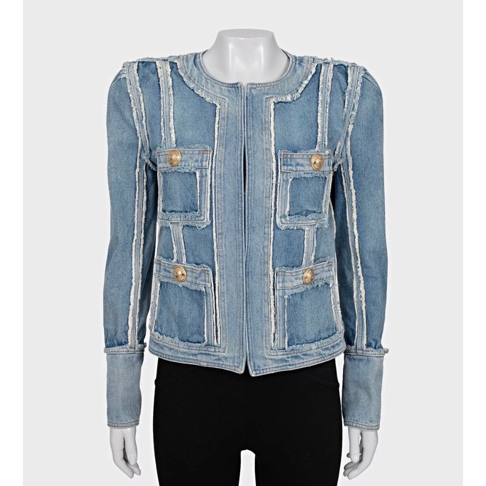 Balmain Raw-Edge Denim Jacket - Size FR38 / M pre-owned