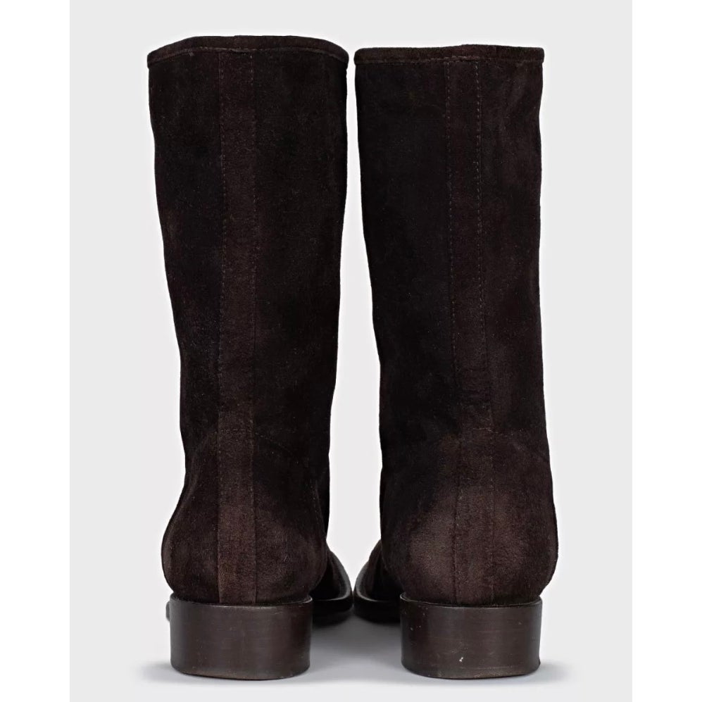 Loro Piana Brown Suede Knee-High Boots - EU 38 Pre-owned
