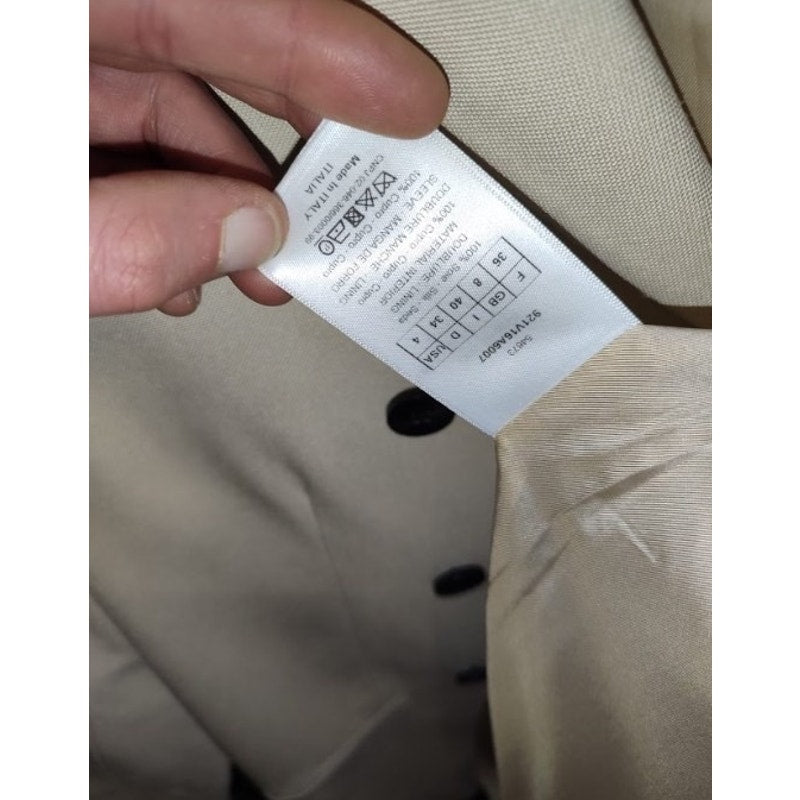 Christian Dior Beige Double-Breasted Jacket Size 36/S Pre-owed