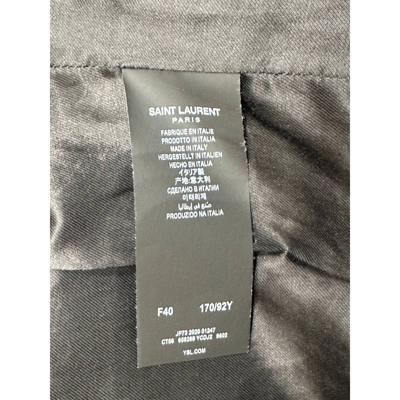 Saint Laurent Women's Brown Leather Double Breasted Jacket Pre-owned