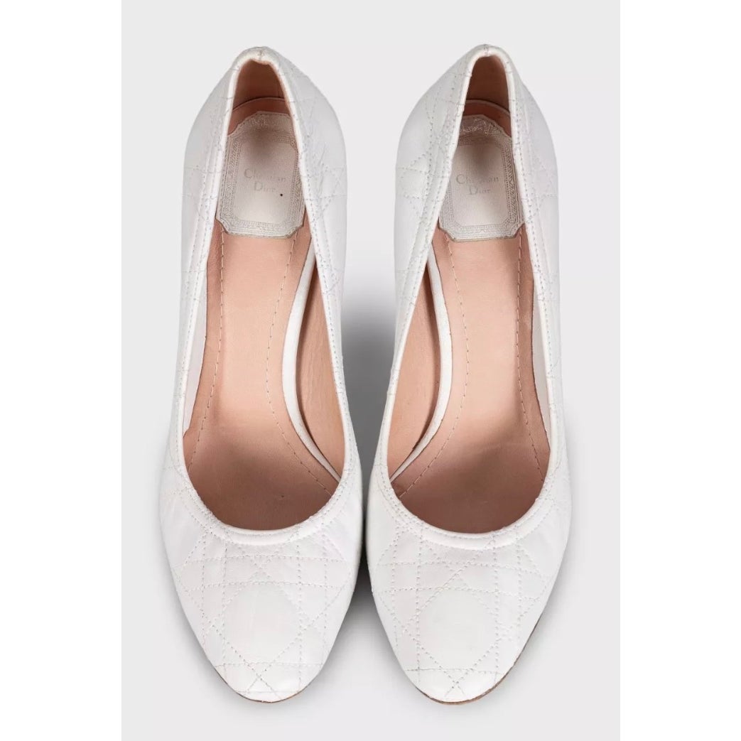 Christian Dior White Leather Stiletto Heels - EU 39.5 Pre-owned