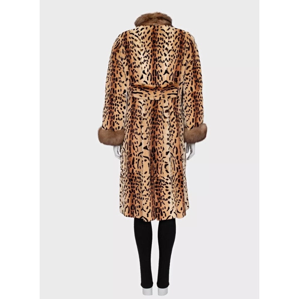 Luxurious Braschi Brown  Coat - Animal Print XS Pre-owned