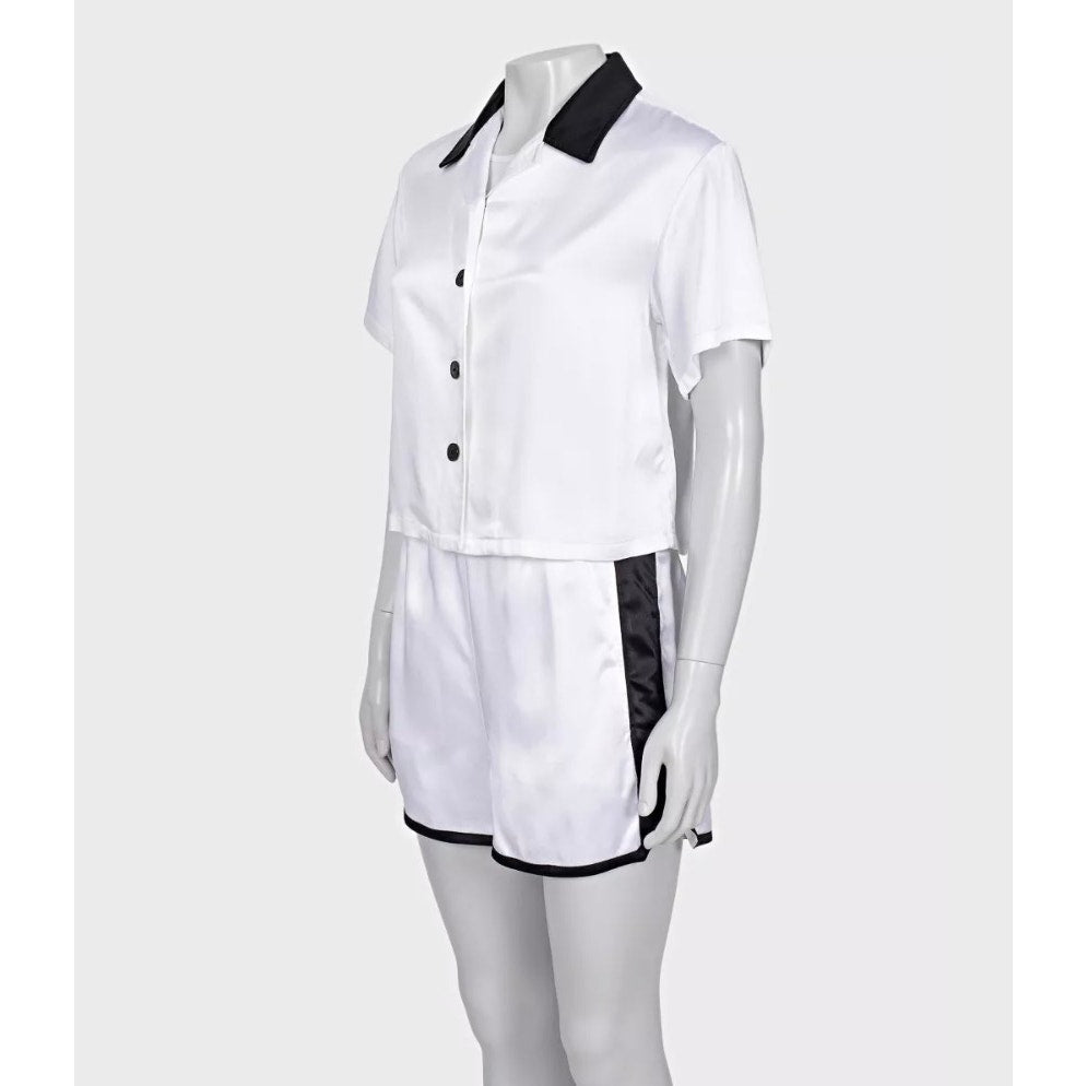 Christian Dior White Viscose Black Trim Suit - Size XS  Pre-owned