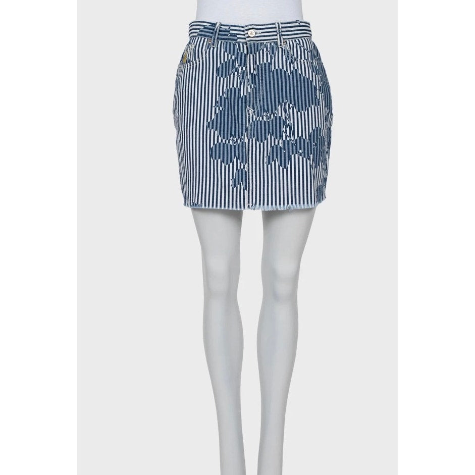 Vivienne Westwood Striped Cotton Skirt - Size S / W26 Pre-owned