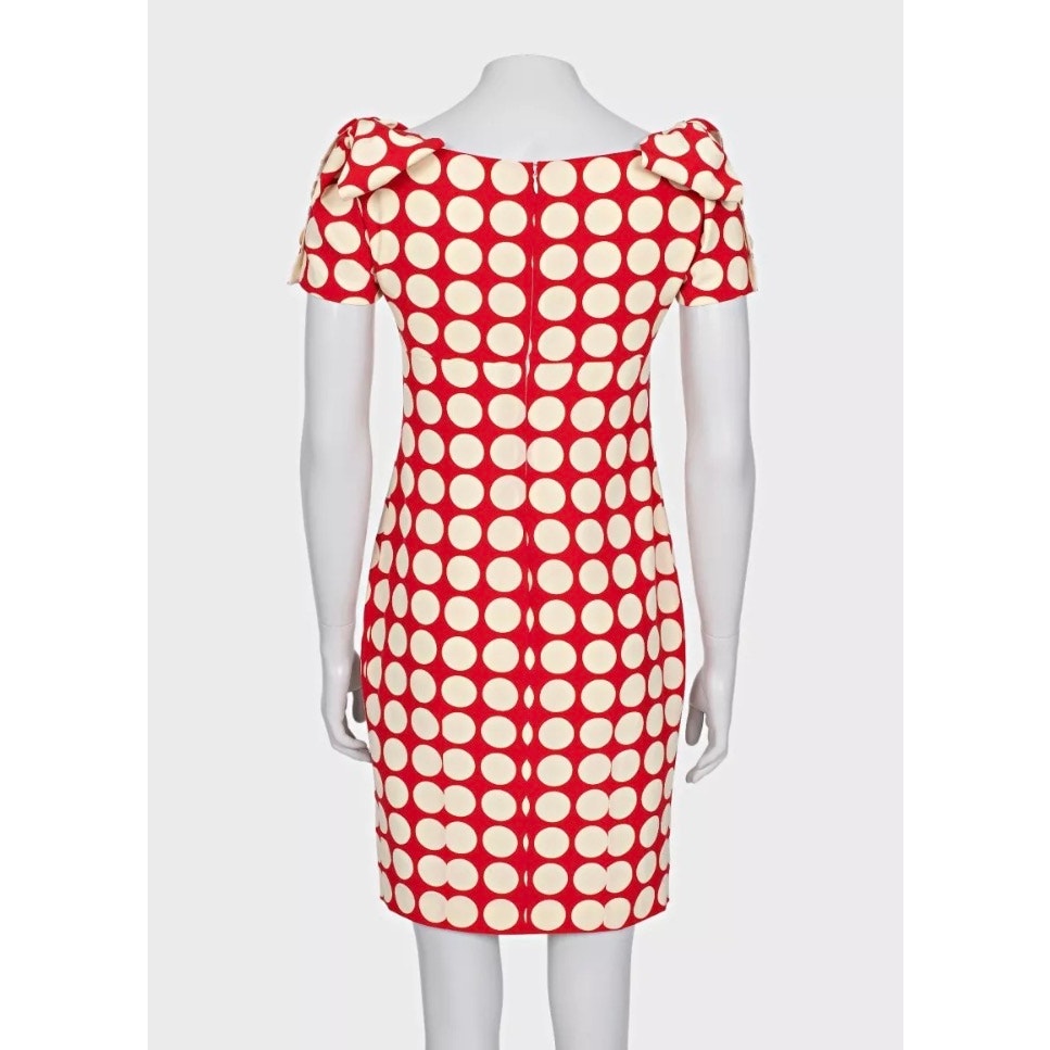 Valentino 100% Silk Fitted Dress Bow Detail UK 6/XS Pre-owned