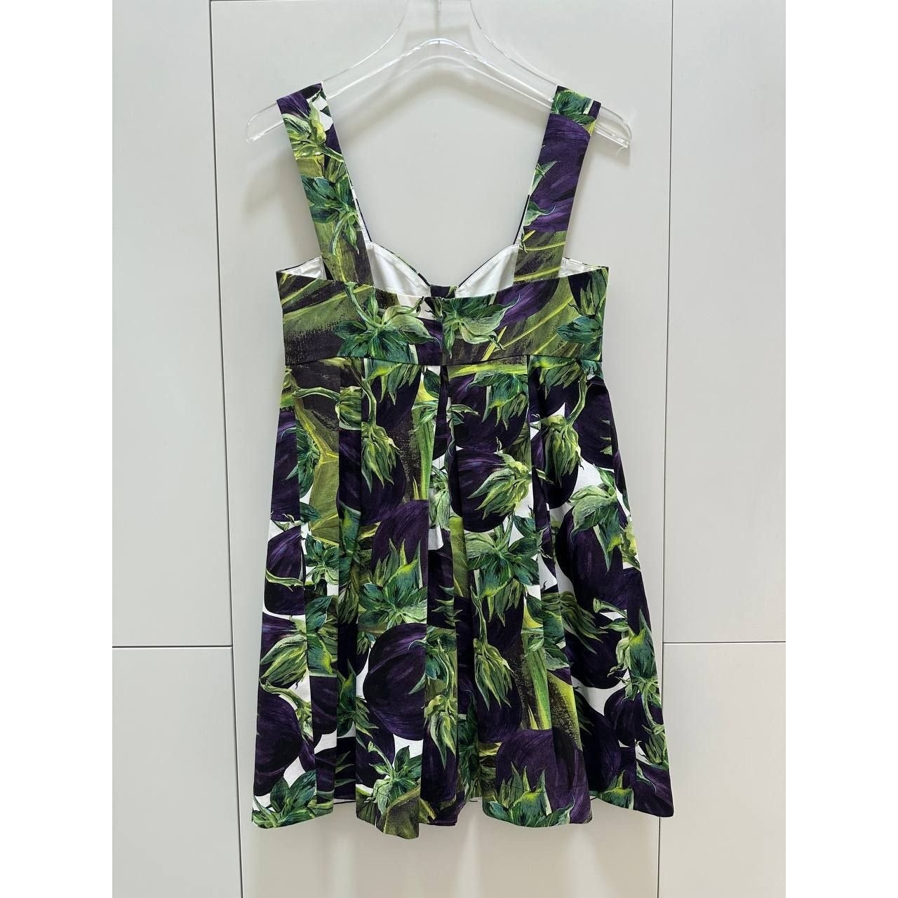 Dolce & Gabbana Vibrant Botanical Print Cotton Blend Dress Sz.40 pre-owned