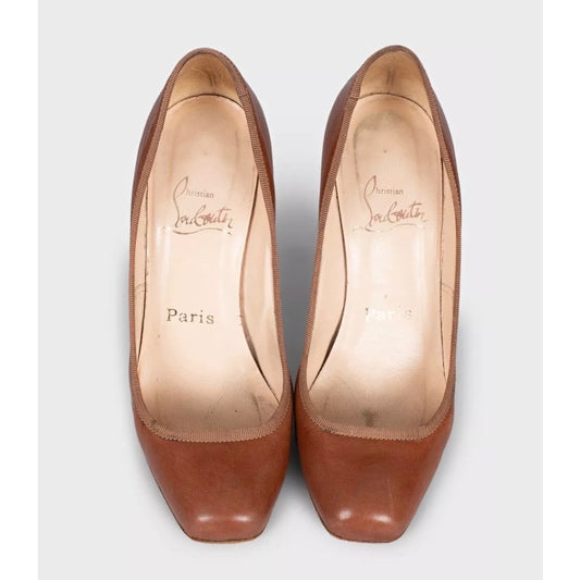 Christian Louboutin Brown Leather Pumps 35.5 pre-owned