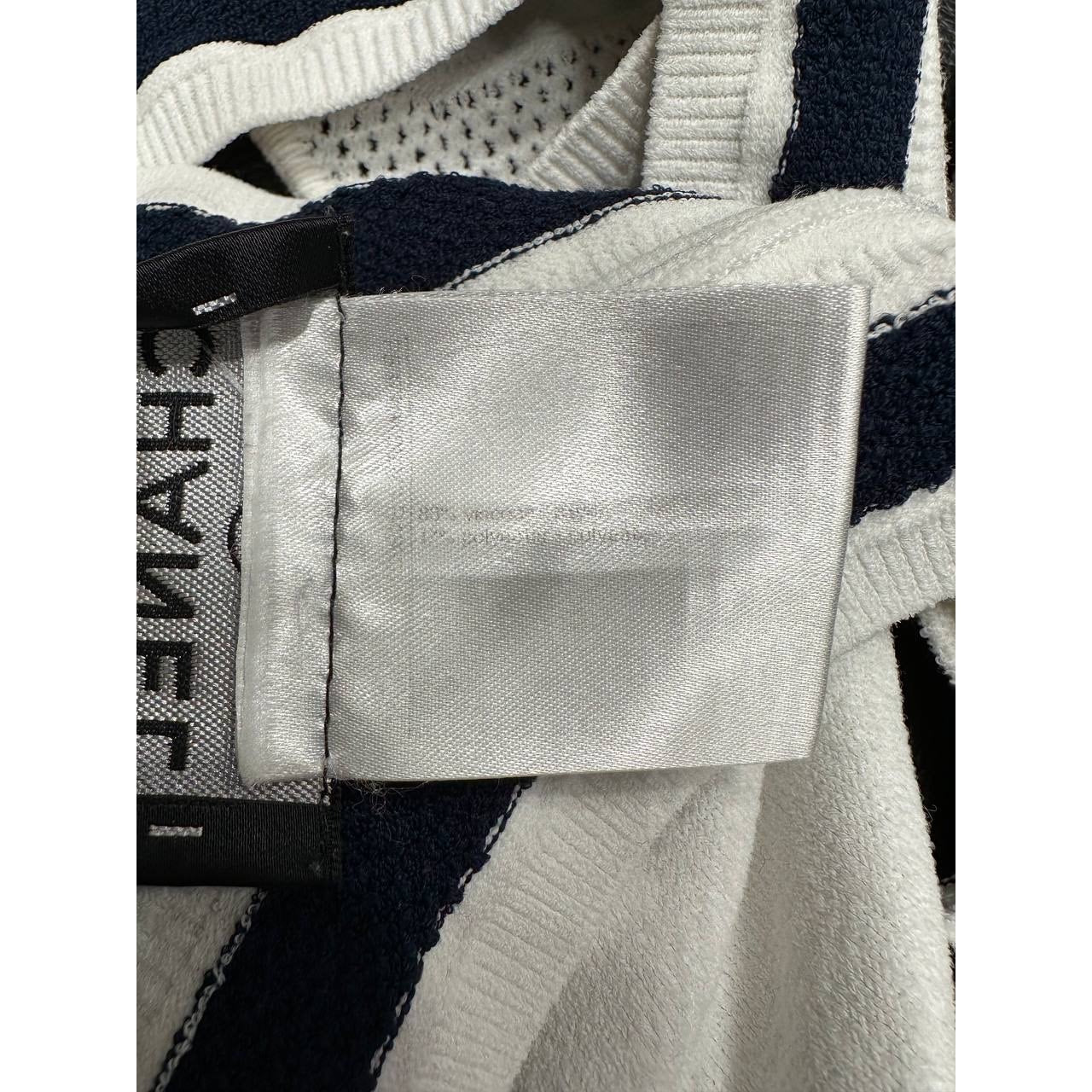 Chanel Wool Bra Top Cardigan Set Sz.34/36 Pre-owned