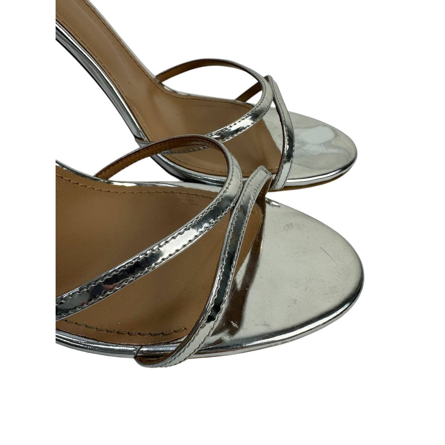 Aquazzura Silver High-Heel Sandals Sz.40.5 Pre-owned