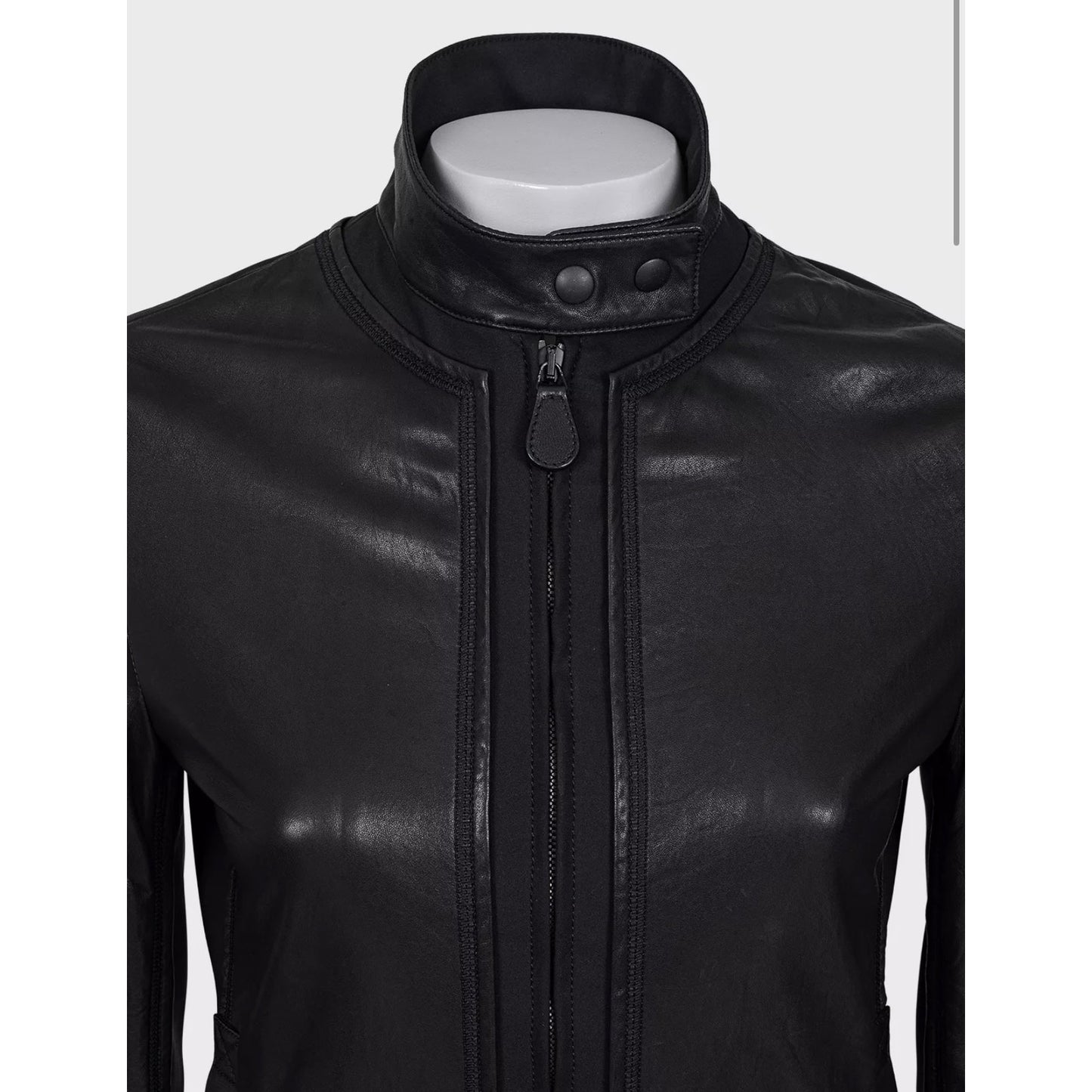 Bottega Veneta Black Leather Jacket - IT 38 / XS Pre-owned