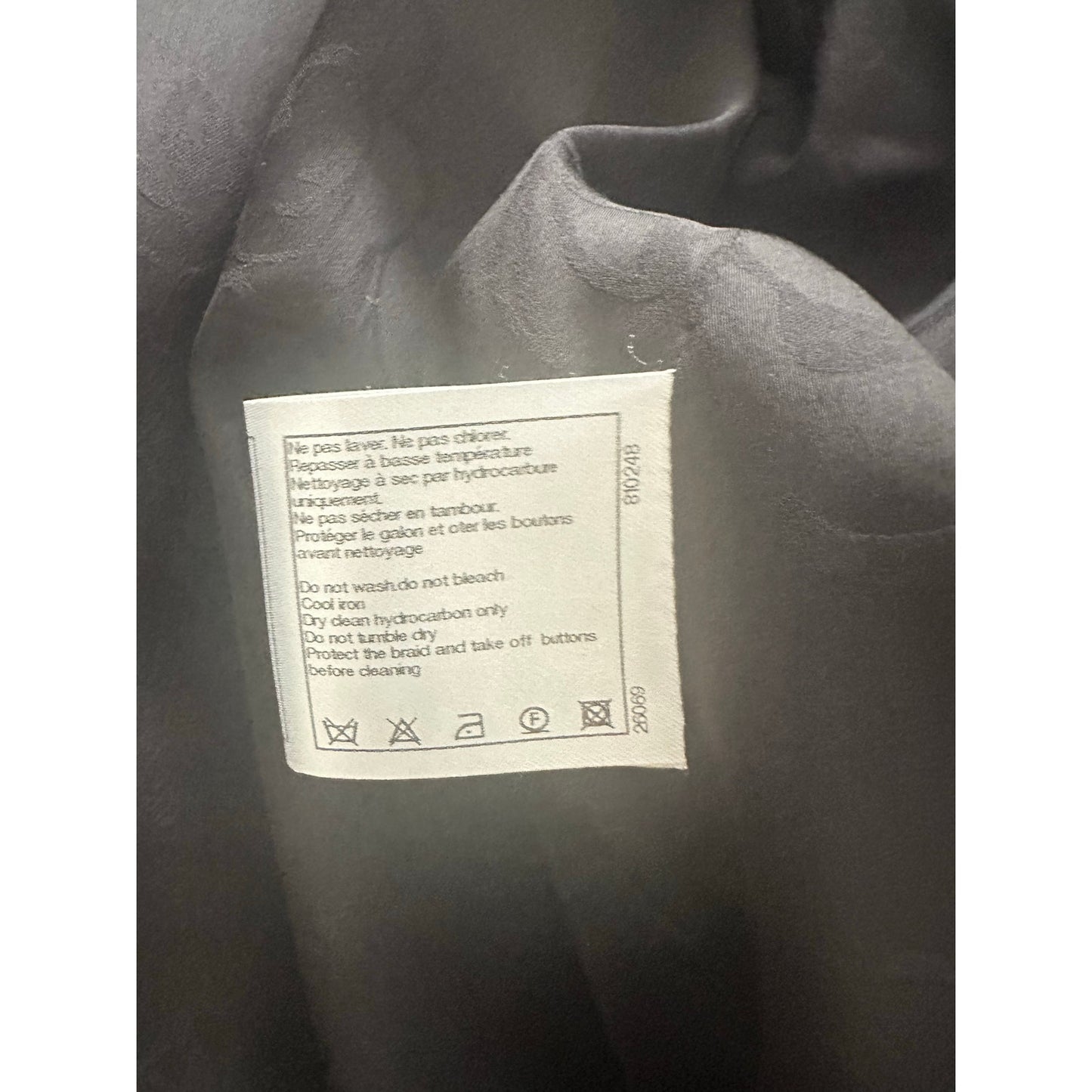 Chanel Trimmed Coat Sz.36 Pre-owned