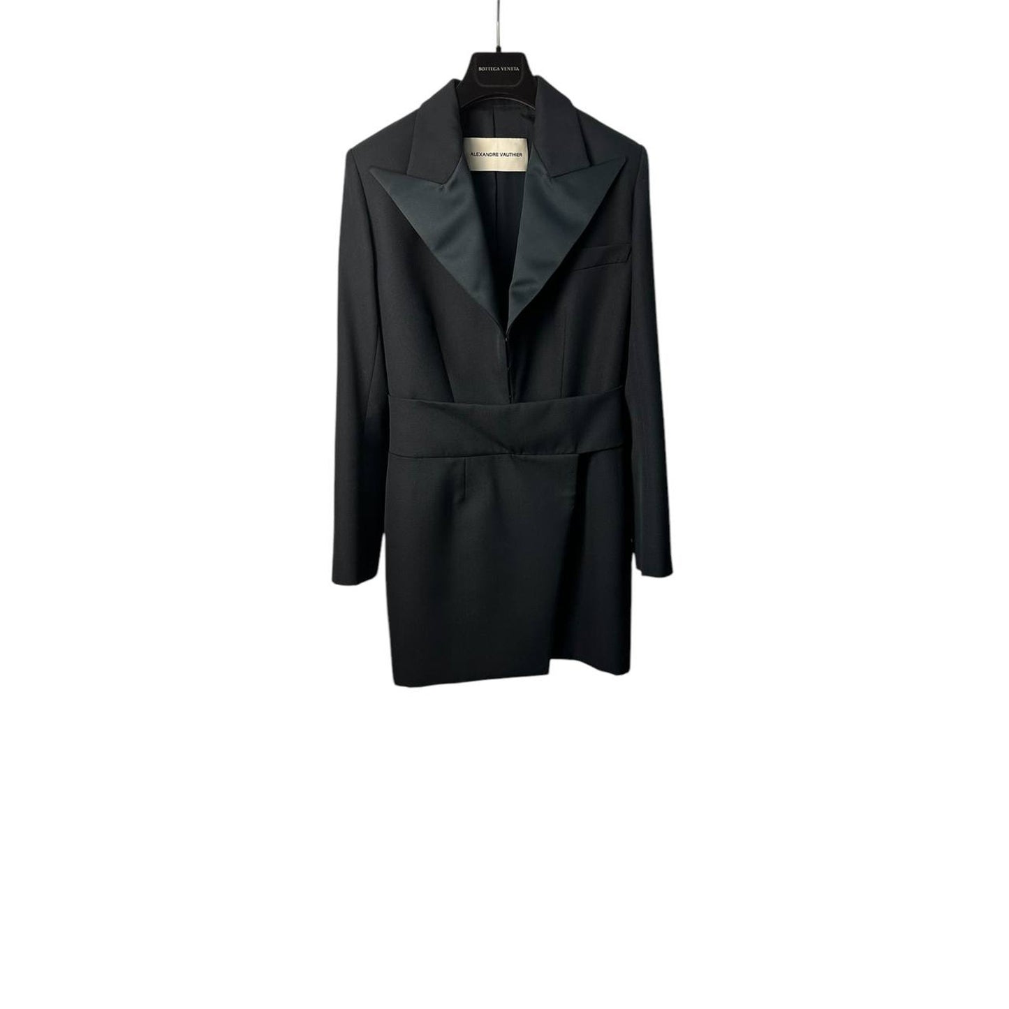 Alexandre Vauthier Crystal Embellished Black Blazer Bress Sz.40 pre-owned