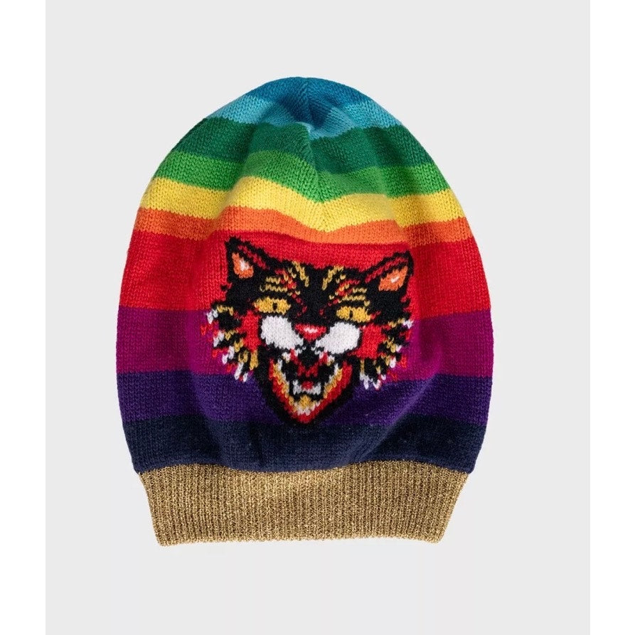 Gucci Multicolor Animal Print Wool Hat Size 58/ L Pre-owned