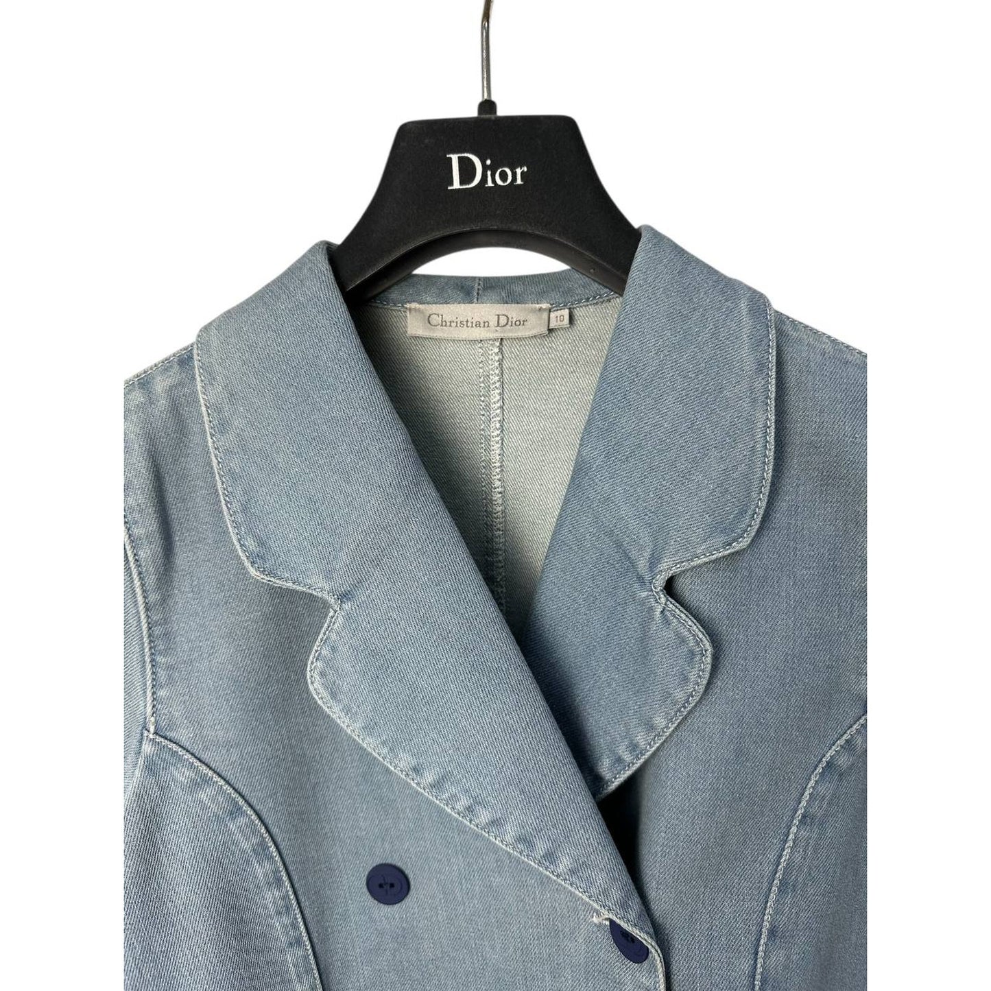 Christian Dior Girl's Double-breasted Denim Jacket Sz.10 years Pre-owned
