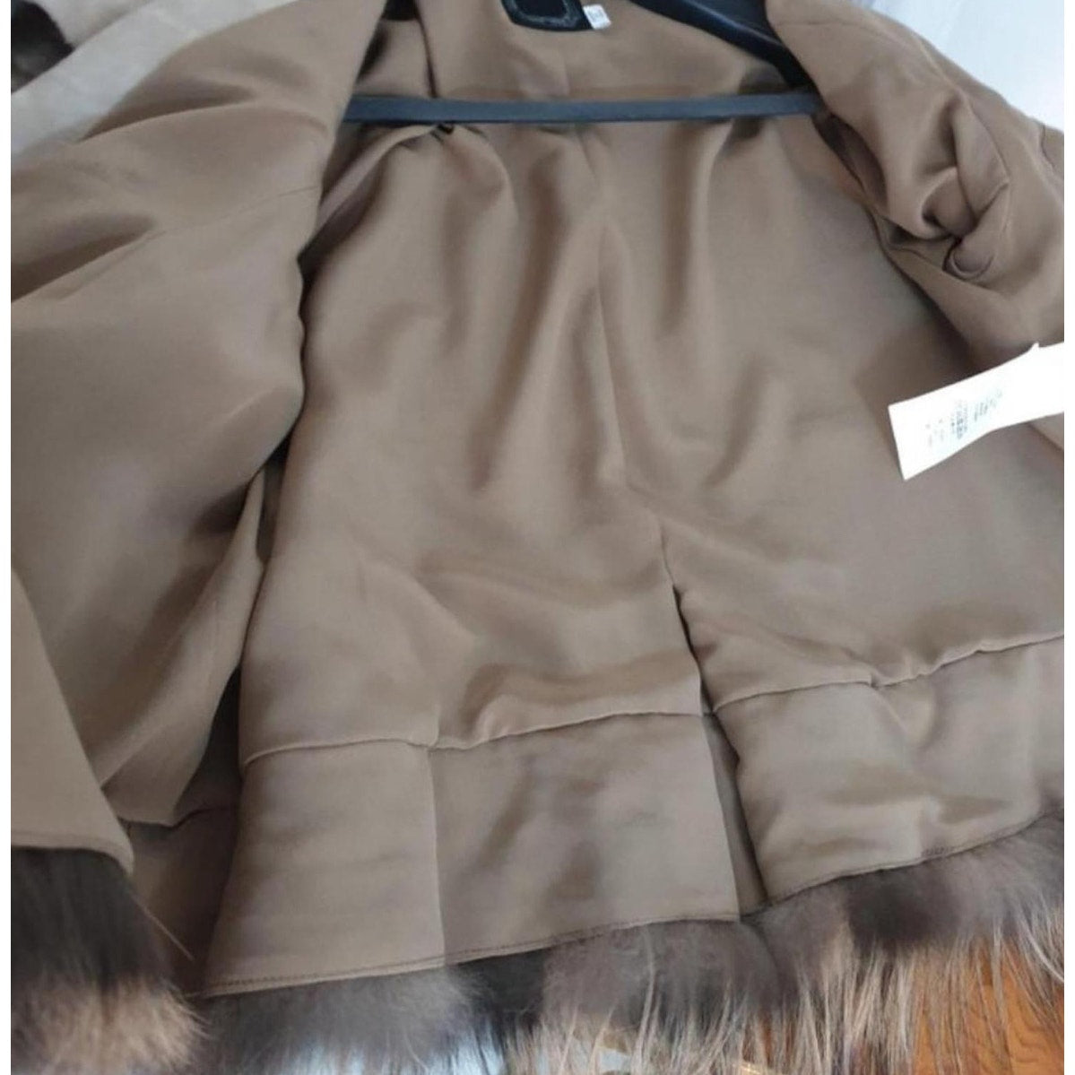 Christian Dior Beige Leather Fox Trimmed Jacket Sz.36 Pre-owned