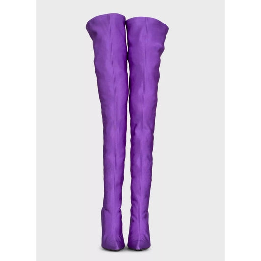 Balenciaga Knife Purple Over-the-Knee Boots EU 37 Pre-owned