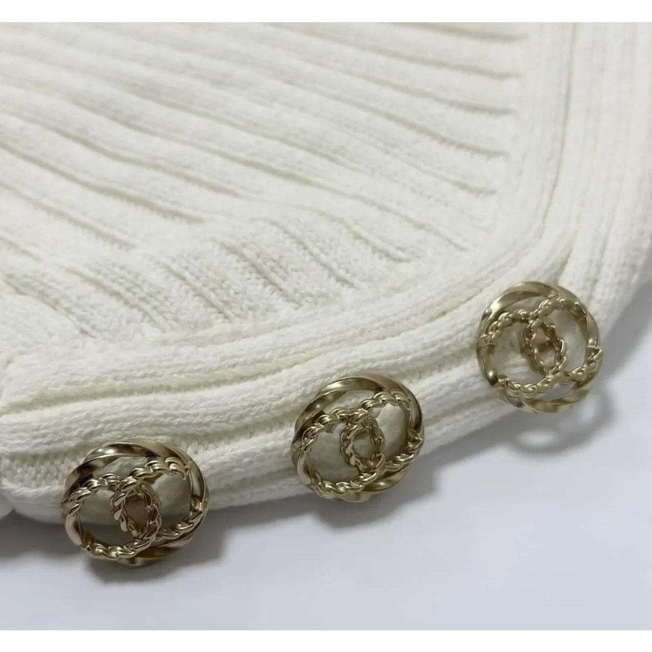 Chanel CC Logo Knited Dress Sz.34 Pre-owned