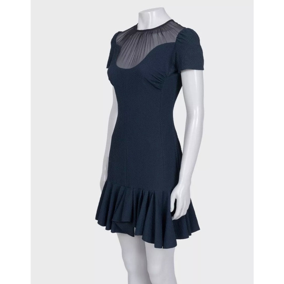 NWOT Nina Ricci Blue Flared Mini Dress - EU38 / M Pre-owned
