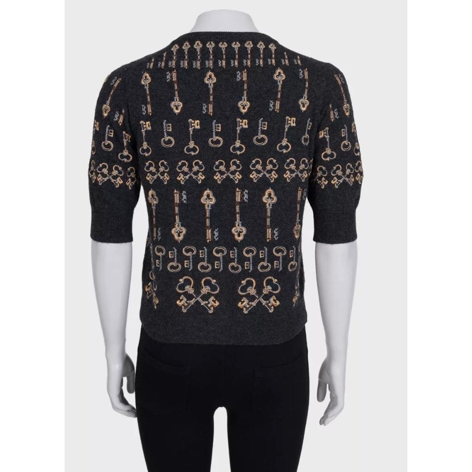 Dolce & Gabbana Embroidered Cashmere Cardigan Size S Pre-owned