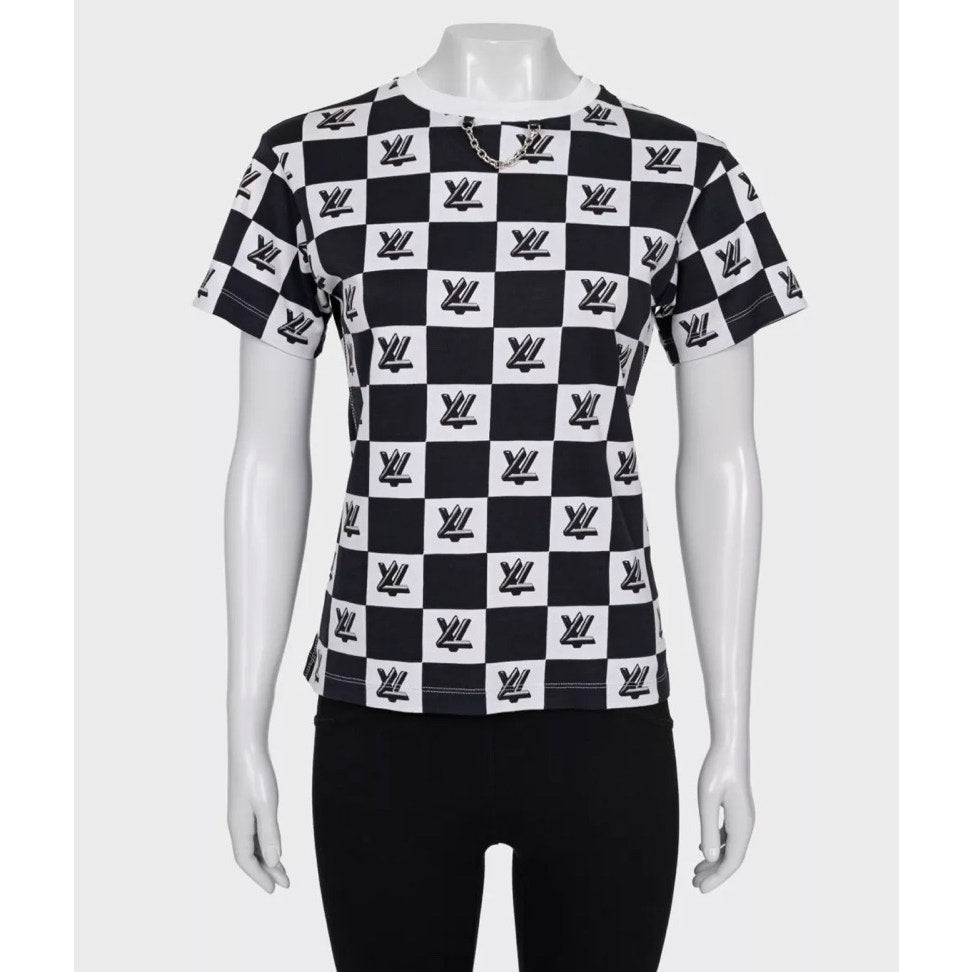 Louis Vuitton Twist Lock Print T-Shirt - Size XS Pre-owned