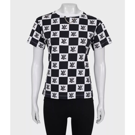 Louis Vuitton Twist Lock Print T-Shirt - Size XS Pre-owned