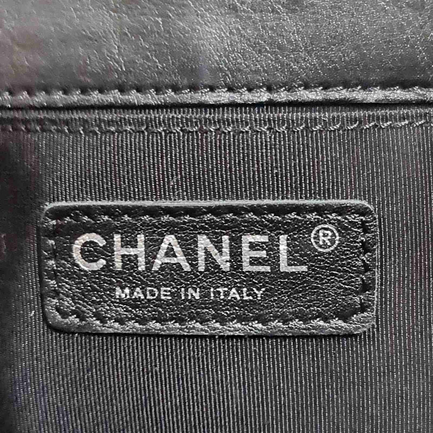 CHANEL Black Lambskin Leather Multi Chains Boy Bag pre-owned