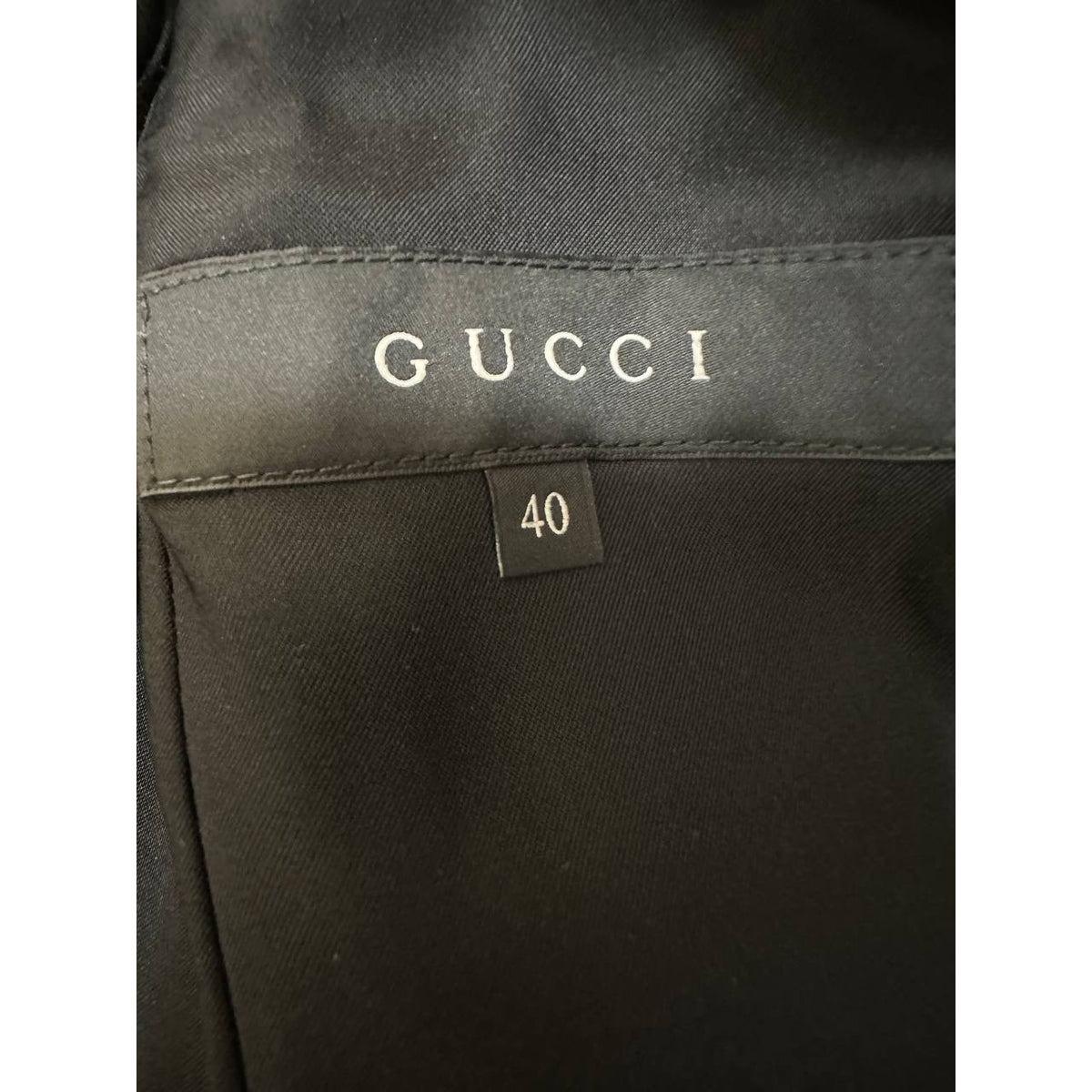 GUCCI Black Wool Military-Style Coat IT 40 pre-owned