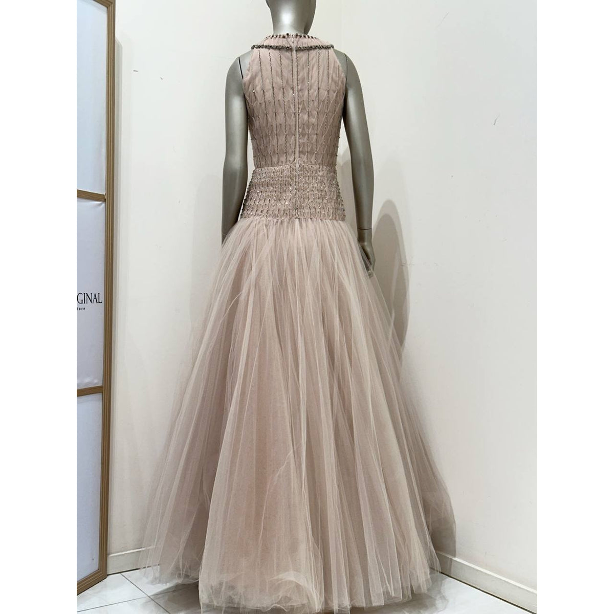Valentino Blush Pink Embellished Tulle Gown Sz.40 Pre-owned