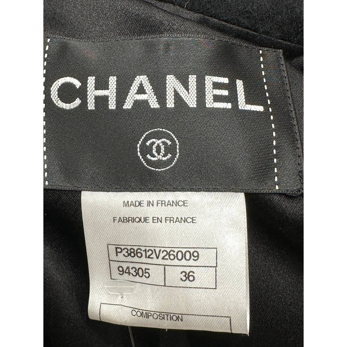 CHANEL 09 Black Cashmere Long Coat Sz.36 Pre-owned