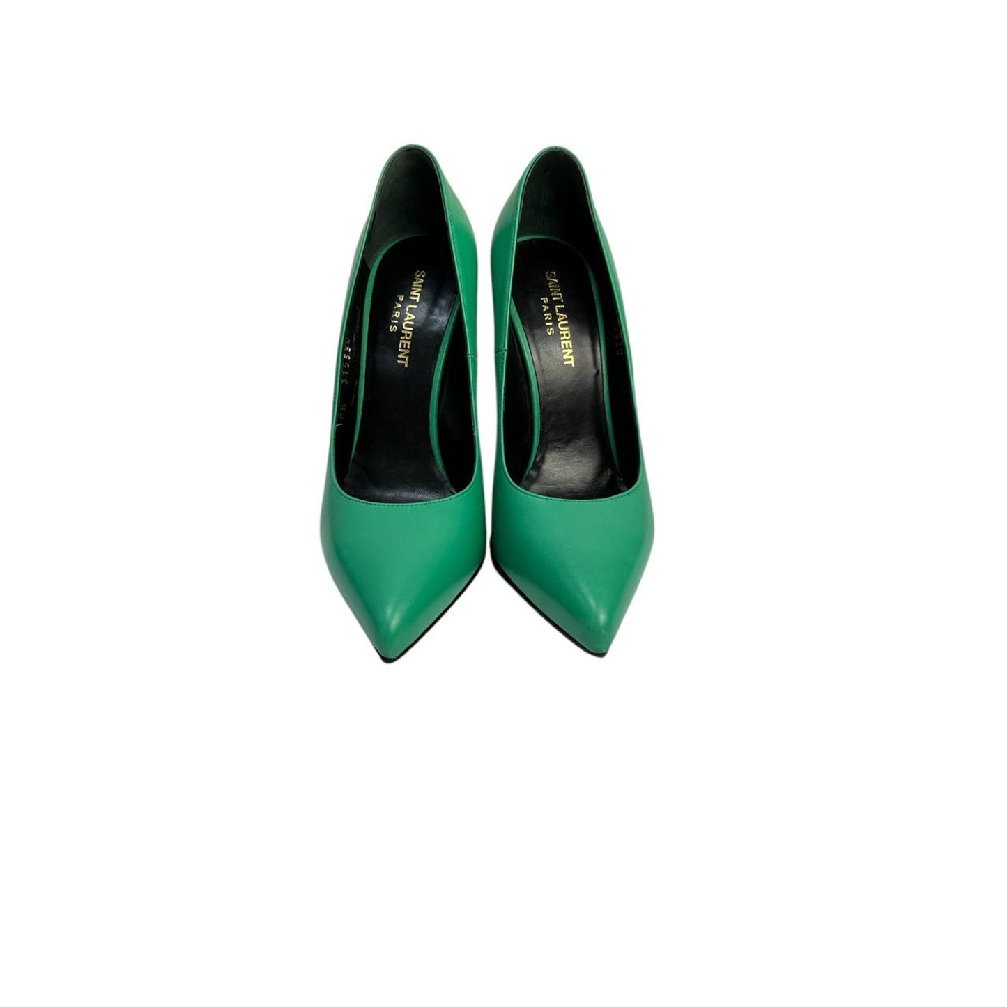 Saint Laurent Green Leather Stiletto Pumps Sz.37,5 Pre-owned