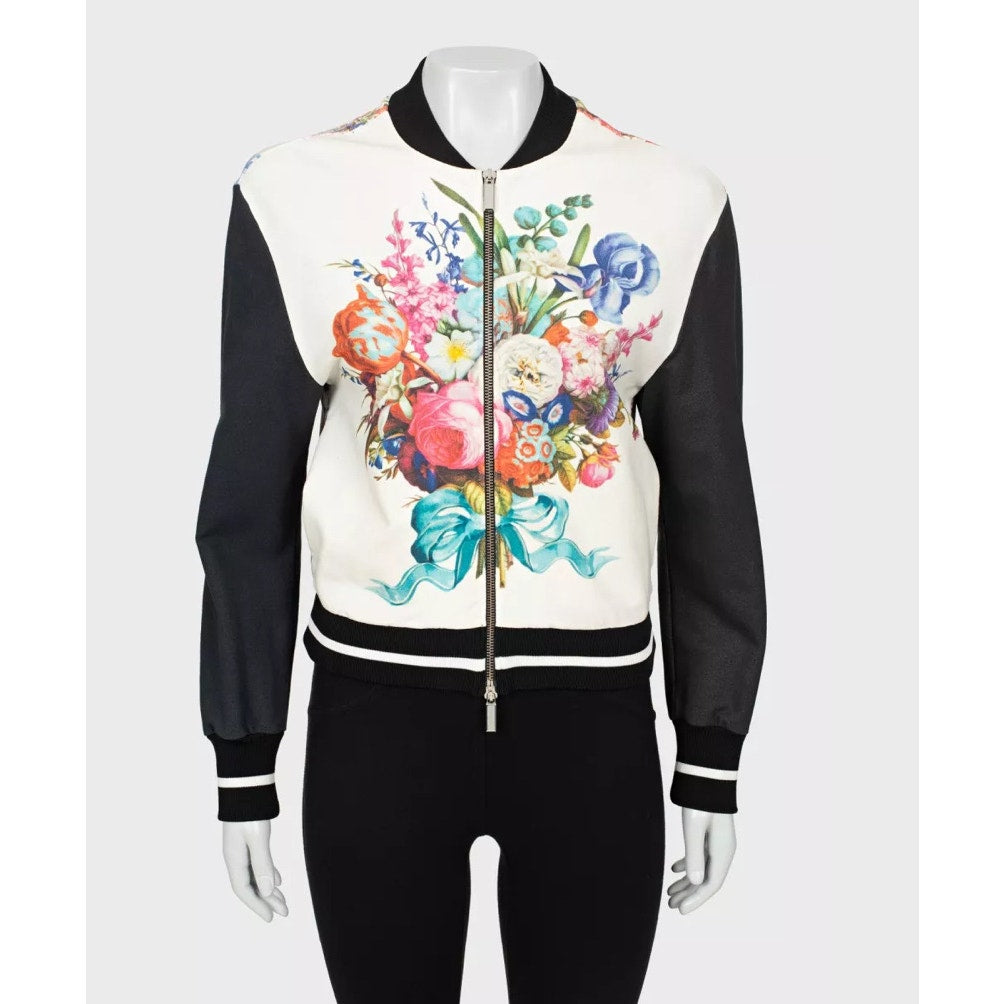 Emanuel Ungaro Floral Cotton Bomber Jacket - Size XS Pre-owned