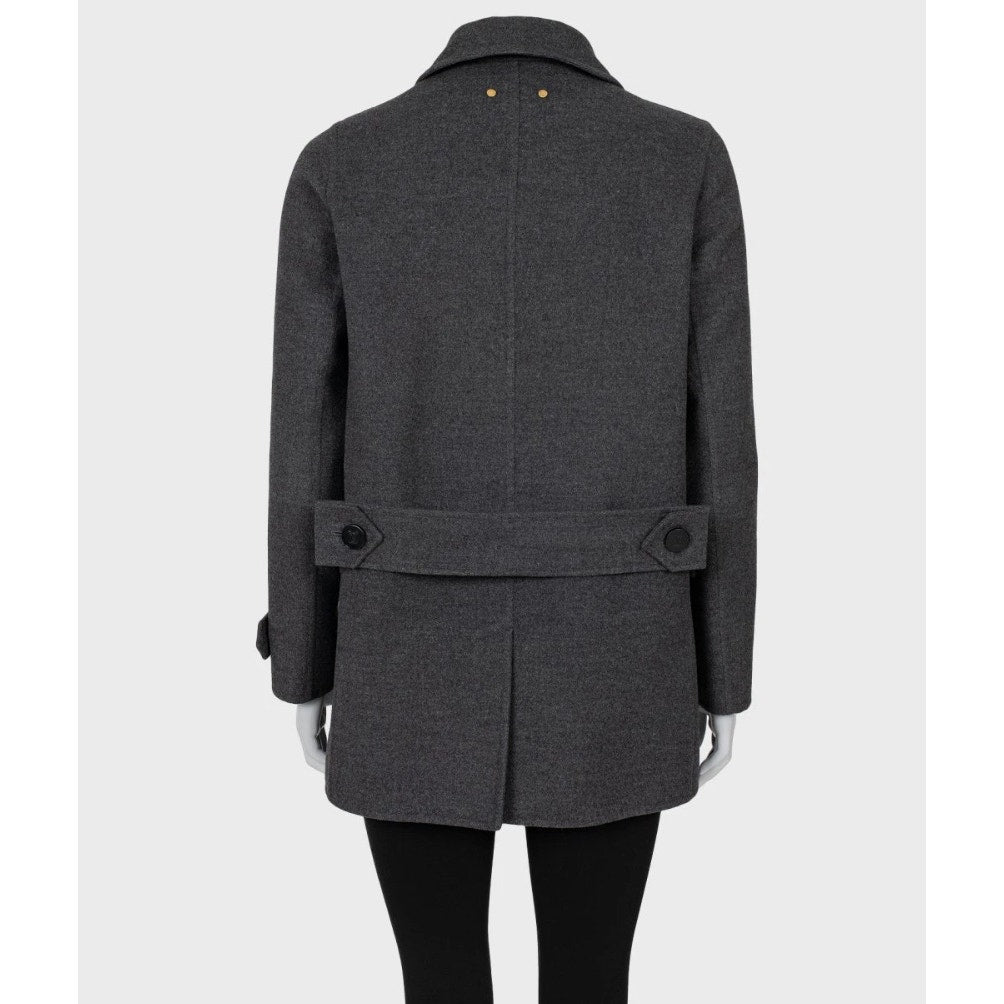 Louis Vuitton Grey Wool Cashmere Coat - Sz.XXS (IT36) Pre-owned