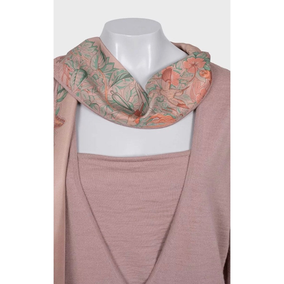 Hermès Vintage Pink Silk Pullover - Size FR 44 Pre-owned