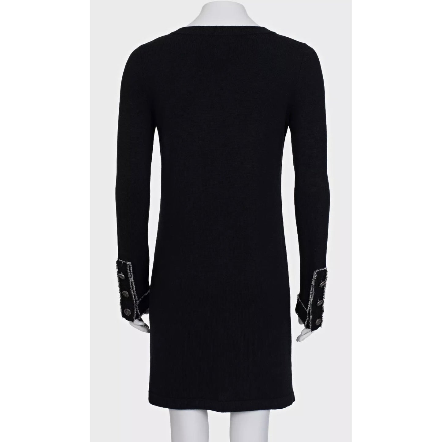 NWOT Chanel Cashmere Dress with Signature Buttons Sz.36 Pre-owned