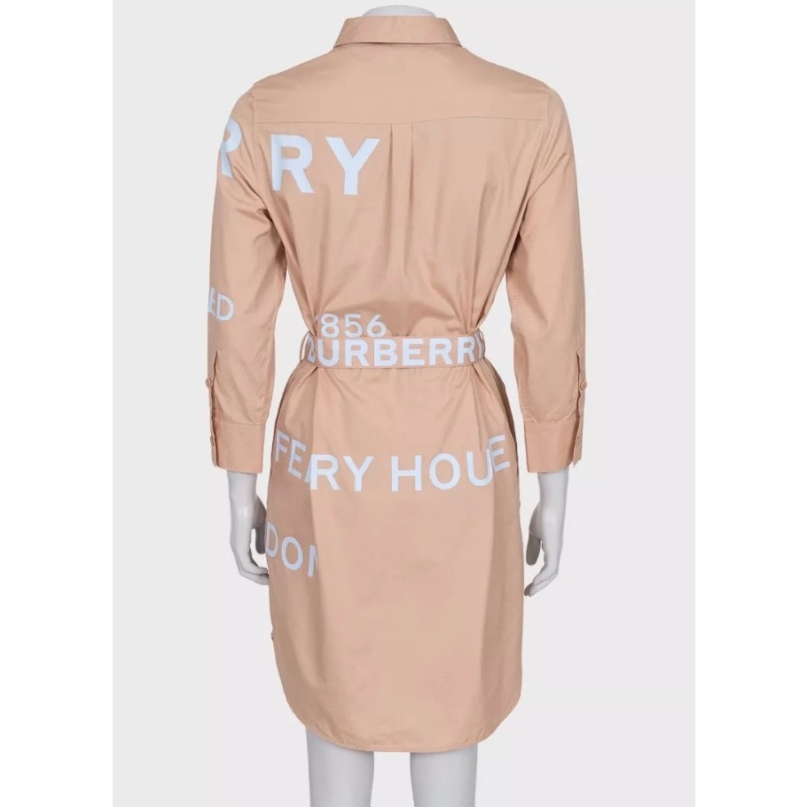 Burberry Brown Cotton Shirt Dress - UK 8 / S Pre-owned