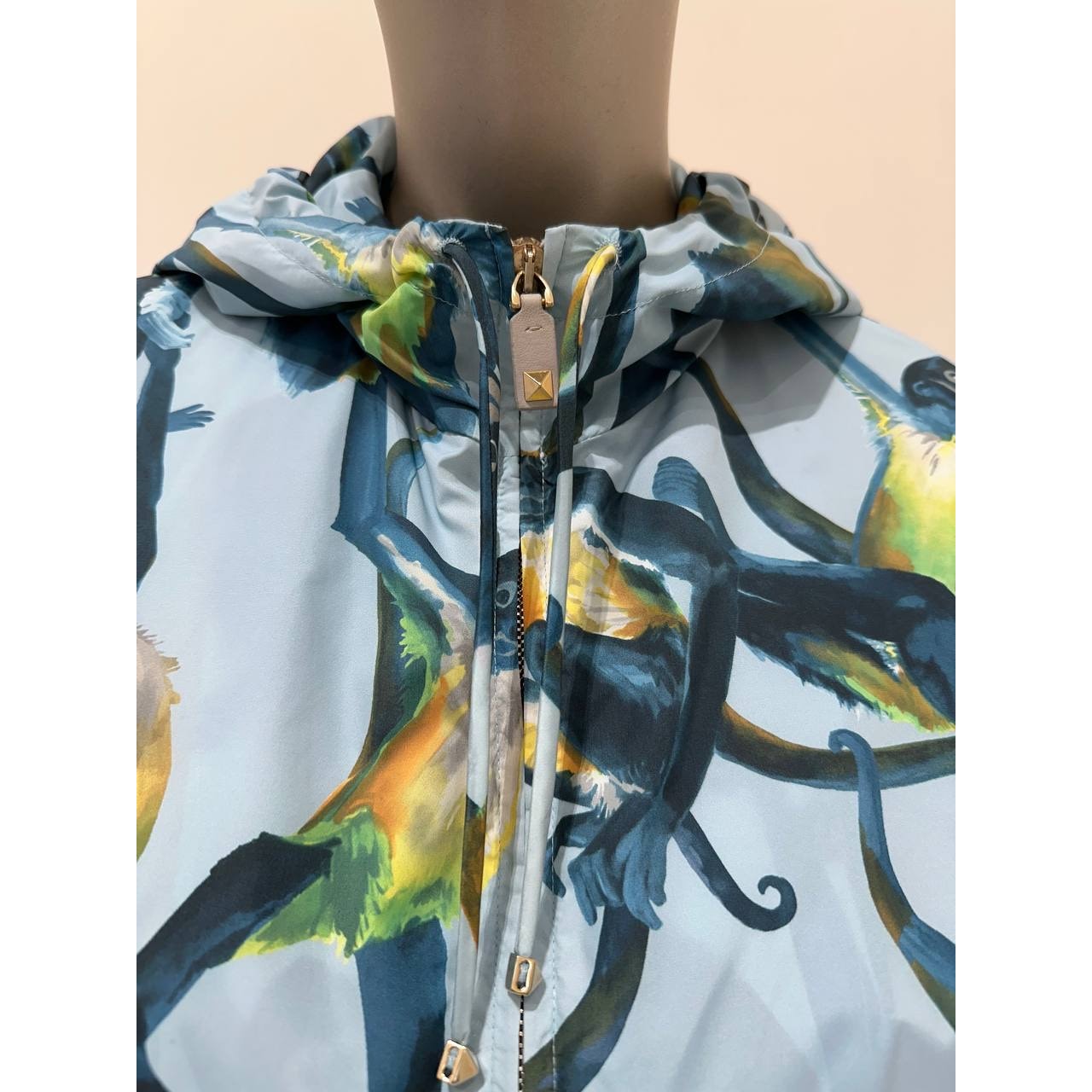 Valentino Sub-Zero Couture Monkey Print Hooded Jacket IT 40 Pre-owned