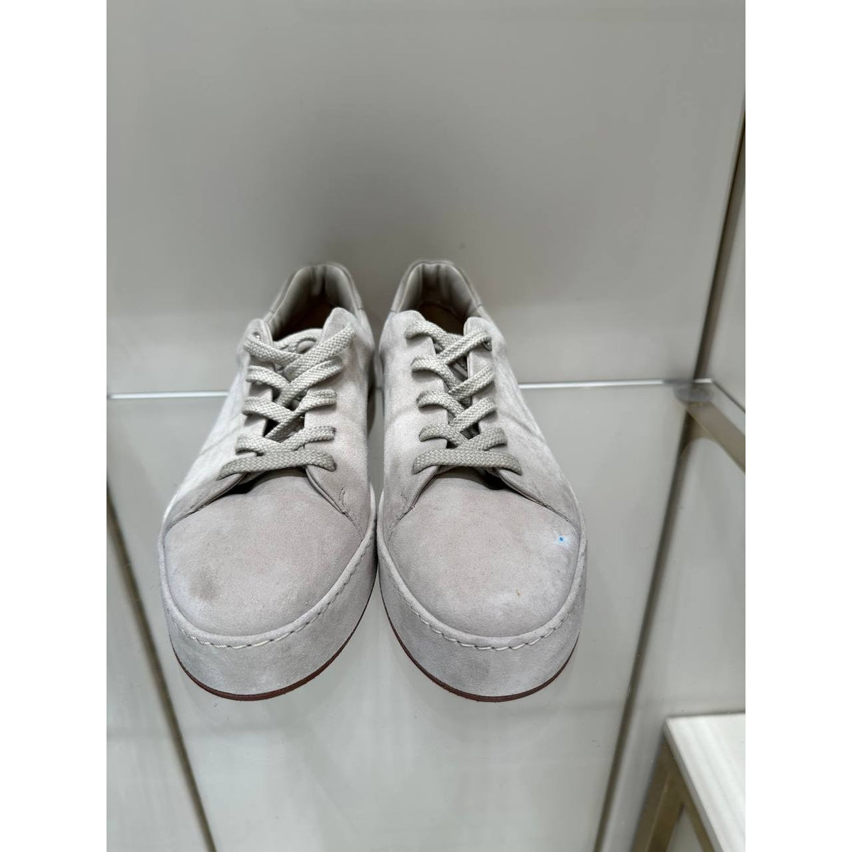 Loro Piana Tennis Walk White Suede Sneakers EU 36 Pre-owned