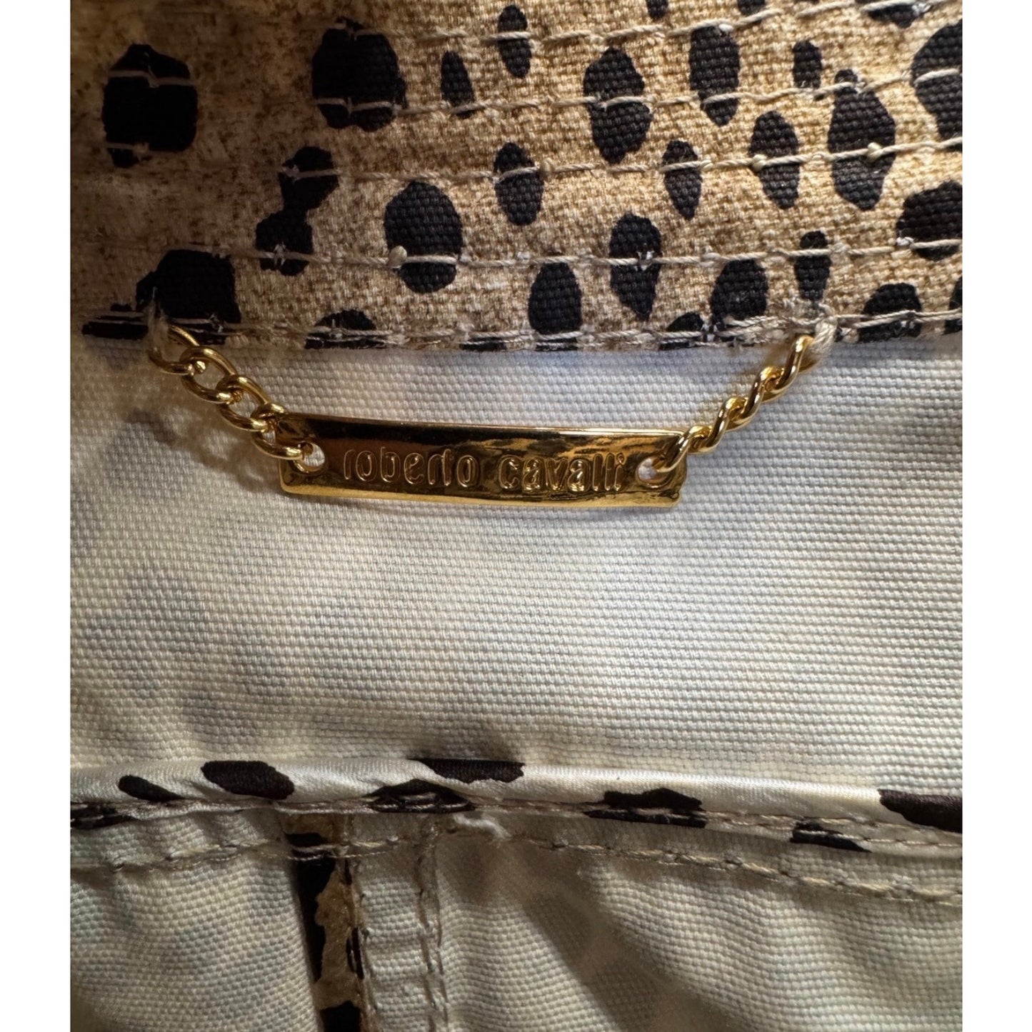 Roberto Cavalli Animal Print Fitted Jacket IT38 XS pre-owned