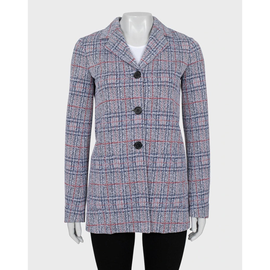 Celine Checked Blazer - Cotton Blend, Silk Lined - Size 36 Pre-owned