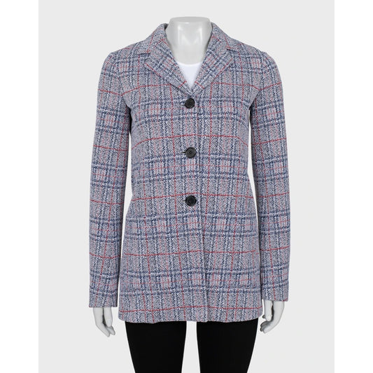 Celine Checked Blazer - Cotton Blend, Silk Lined - Size 36 Pre-owned