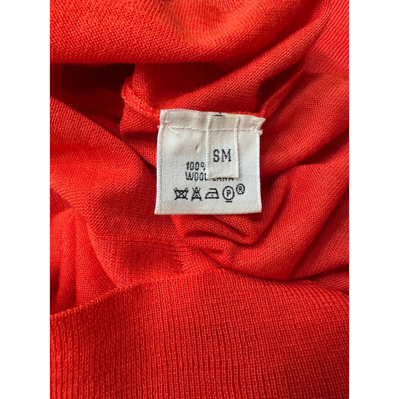 Hermès Lemaire Orange Wool Sleeveless Cardigan S/M pre-owned