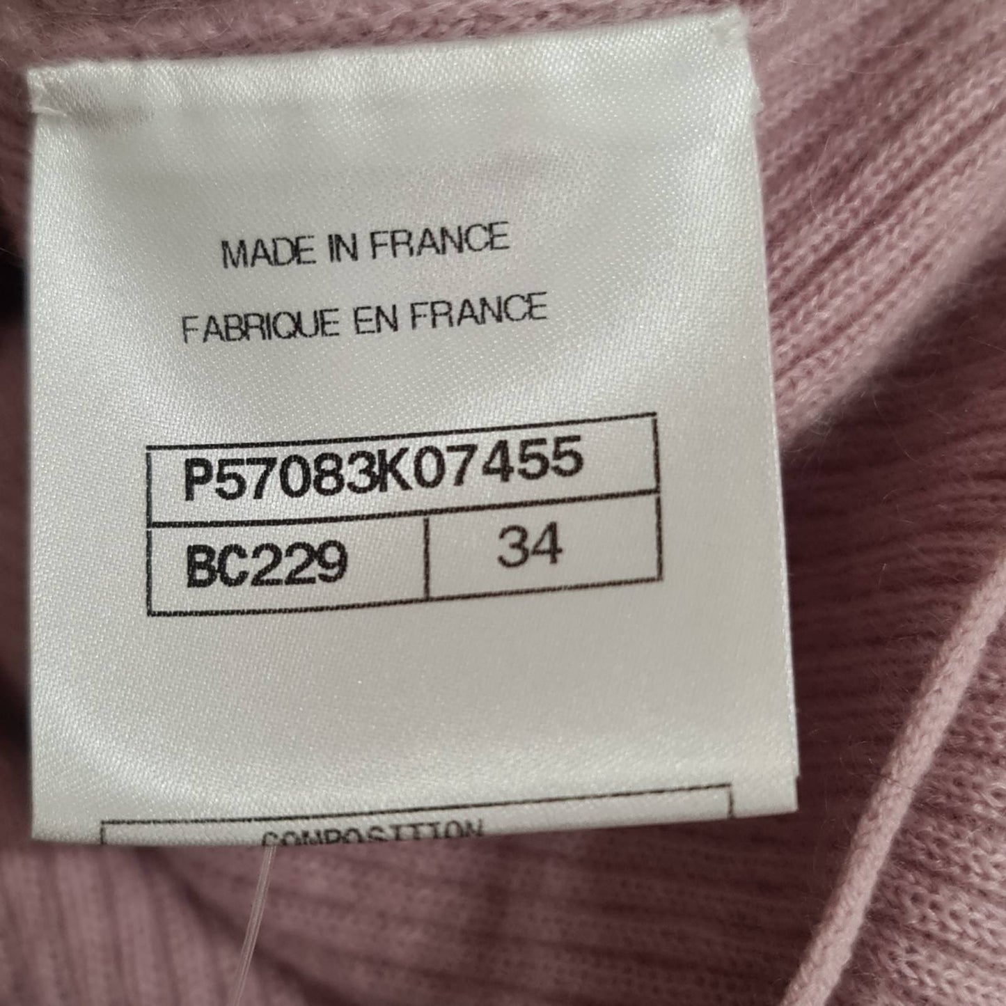Chanel 17A Pink Flower Trim Embroidery Knit Dress Sz.34 Pre-owned