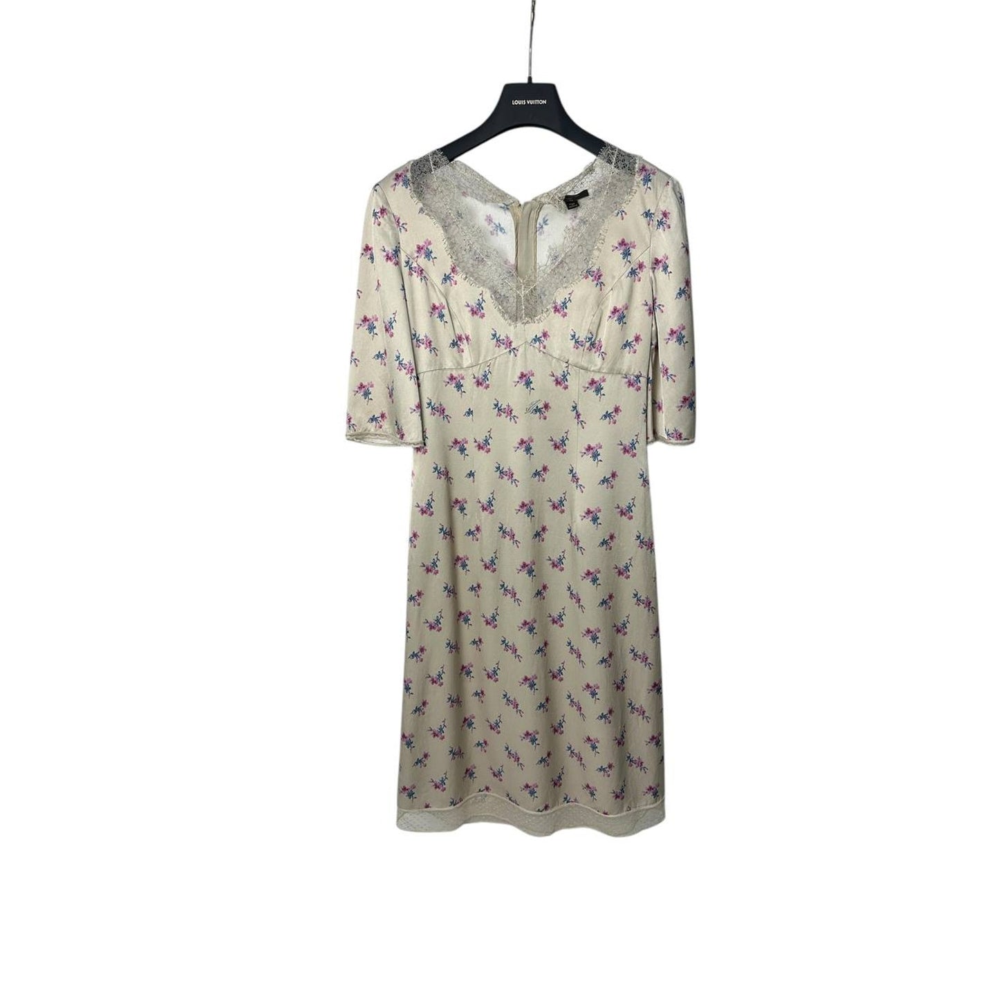 Louis Vuitton Floral Print Lace Dress Sz.36 Pre-owned