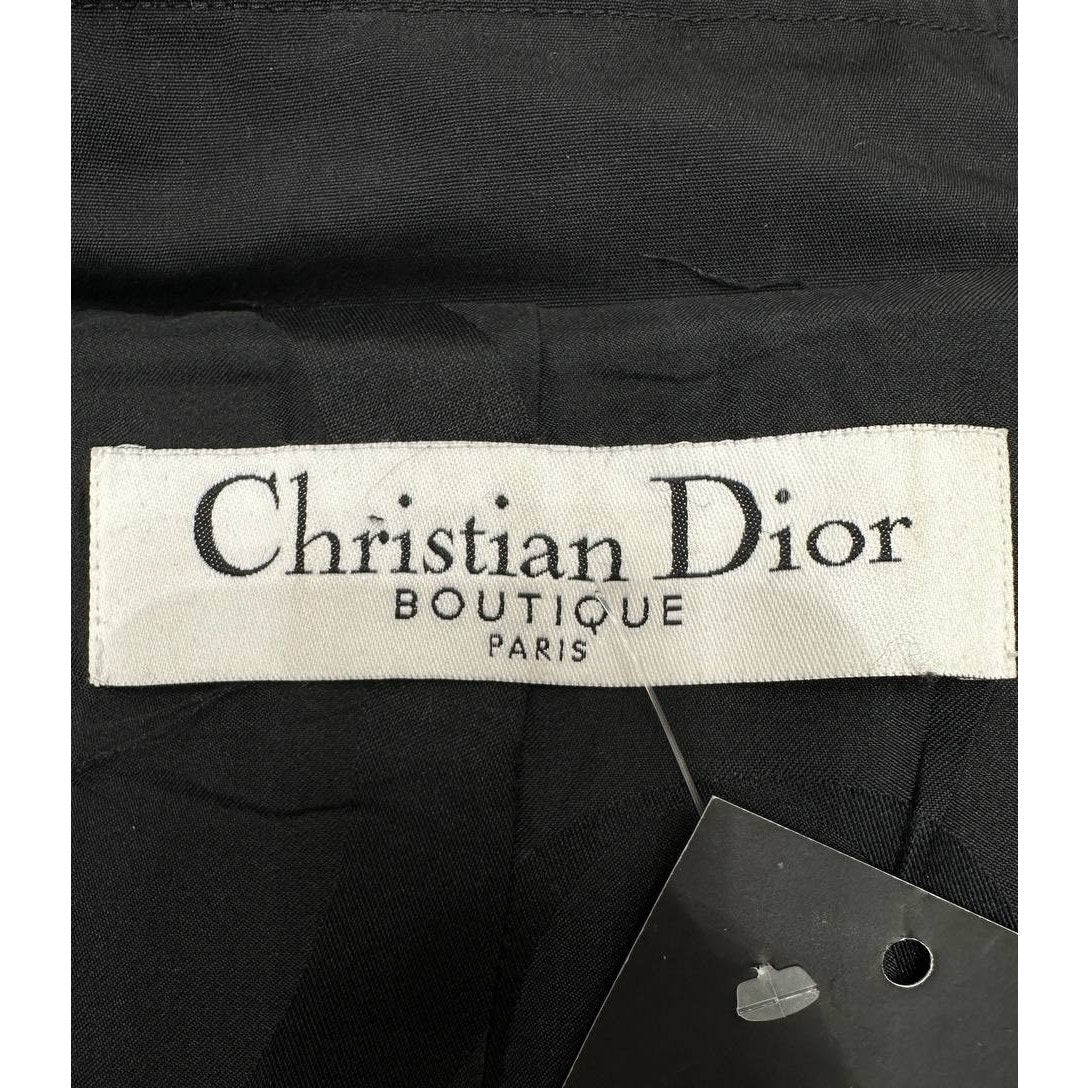 Christian Dior Black Cotton Trench Coat - Size 44 pre-owned