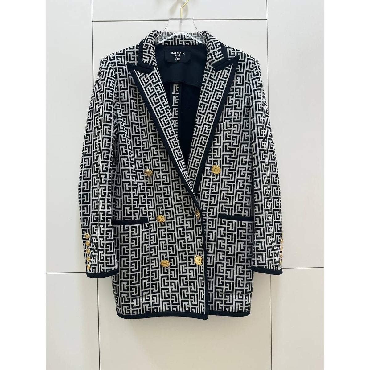 Balmain PB Labyrinth Monogram Blazer  Sz.36 Pre-owned